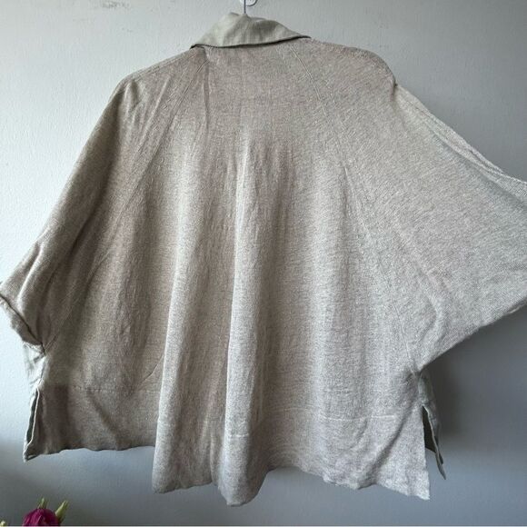 Tonet Relaxed Linen Button-Up A-silhouette Blouse - Picture 9 of 12